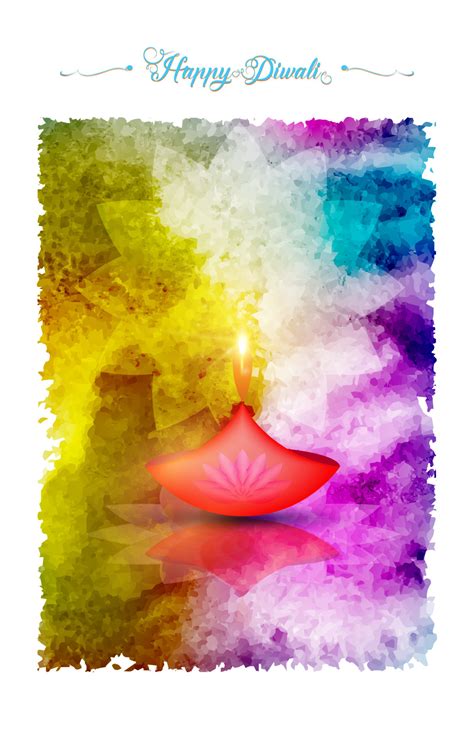 Happy Diwali Festival of Lights India Celebration colorful template ...