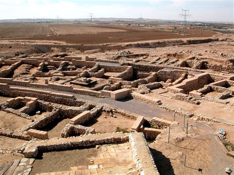 Excavations at Beersheba, town founded by Abraham. Use your imagination ...