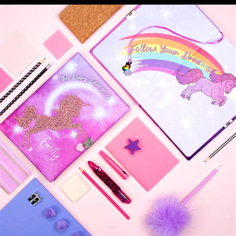 Personalised Notebook - Glitter Unicorn – Fringoo