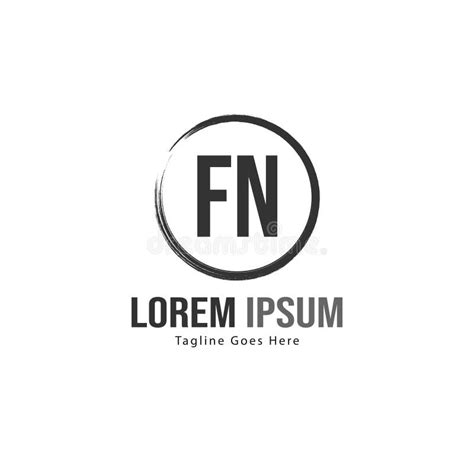 Initial FN Logo Template with Modern Frame. Minimalist FN Letter Logo Vector Illustration Stock ...