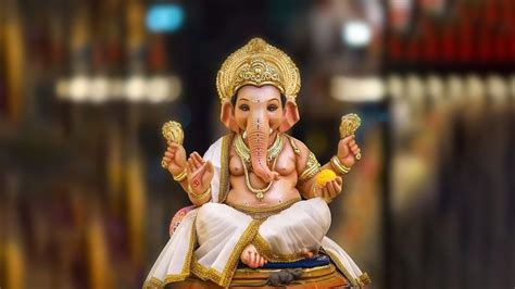 Lord Ganesh Blur Bokeh Background HD Ganesh Chaturthi Wallpapers | HD ...