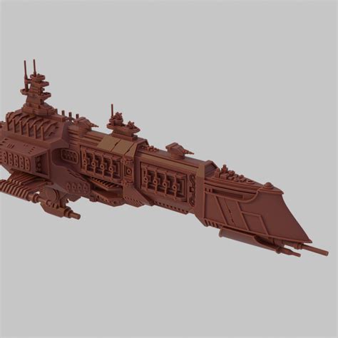 3D Printable Gothic style battlecruiser by Lee McColl