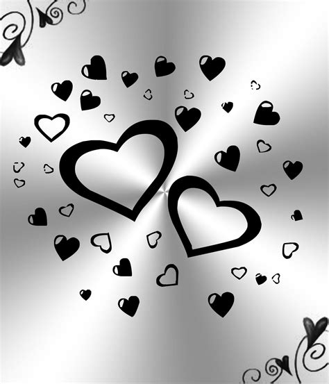 Black and White Hearts Background ·① WallpaperTag