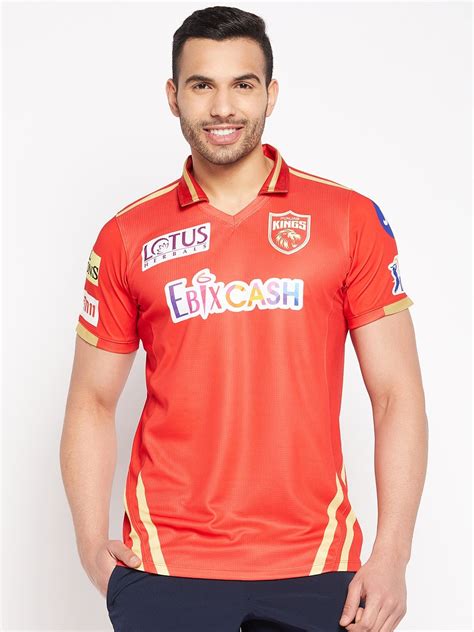 Buy Men Red Punjab Kings Official Match Jersey From Fancode Shop.