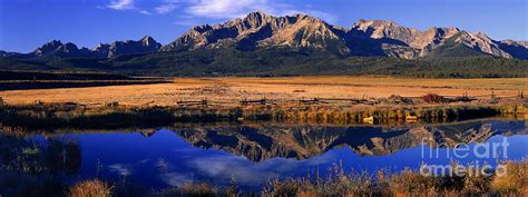 Fall Reflections Sawtooth Mountains Idaho Photograph by Dave Welling