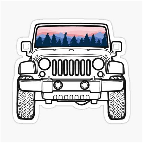 Pegatinas | Jeep stickers, Jeep drawing, Cool stickers