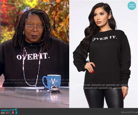 WornOnTV: Whoopi’s black Over It print sweatshirt on The View | Whoopi Goldberg | Clothes and ...