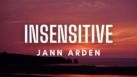 Jann Arden - Insensitive (Lyrics) - YouTube