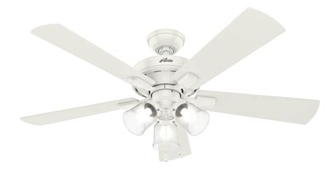 52 White Ceiling Fan With Light And Remote | Shelly Lighting