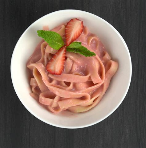 Sweet Pasta Dessert with Strawberry Sauce – A Gourmet Food Blog