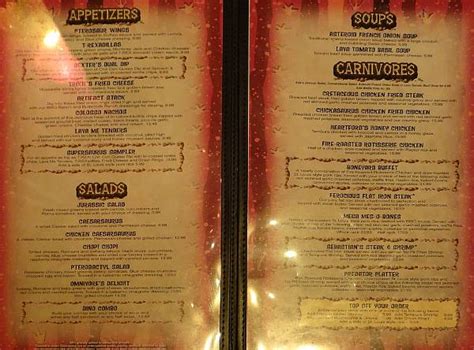 T-Rex Cafe Menu & Map - Kansas City, Kansas