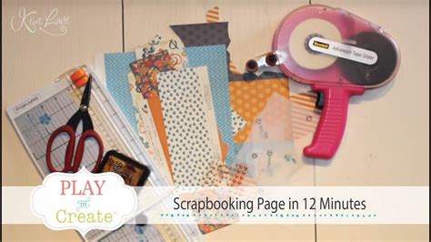 Scrapbooking page in 12 minutes - YouTube