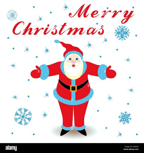 Merry Christmas with happy Santa Claus, hand drawing cartoon vector Stock Vector Art ...