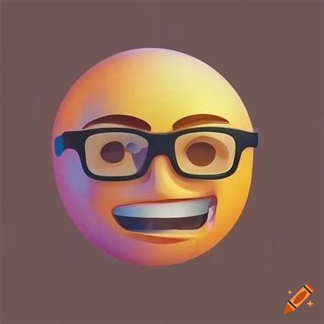 Nerd emoji with glasses on Craiyon