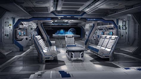 M Deck, Sam Brown | Sci fi environment, Spaceship interior, Sci fi