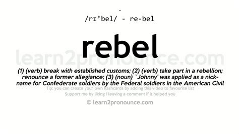 Pronunciation of Rebel | Definition of Rebel - YouTube