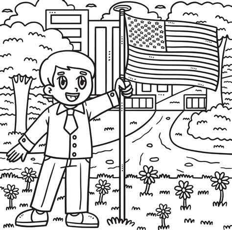 Memorial Day Flag Coloring Pages