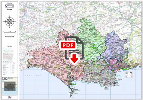 Dorset County Boundary Map - Digital Download – ukmaps.co.uk