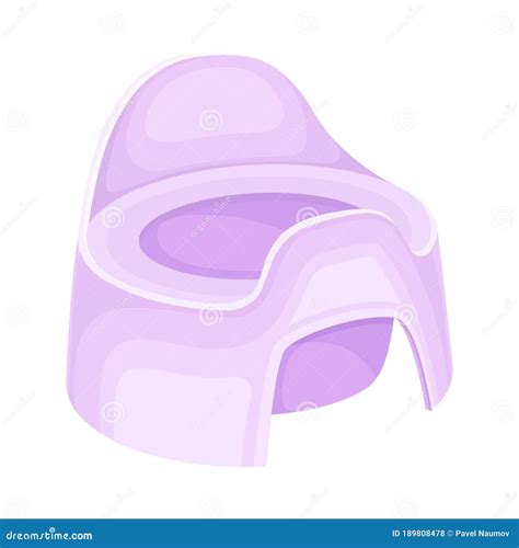 Potty Chair As Nursery Object Isolated on White Background Vector ...