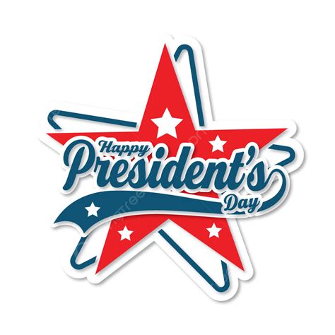 Happy Presidents Day Clipart Transparent PNG Hd, Star Line Badge With ...