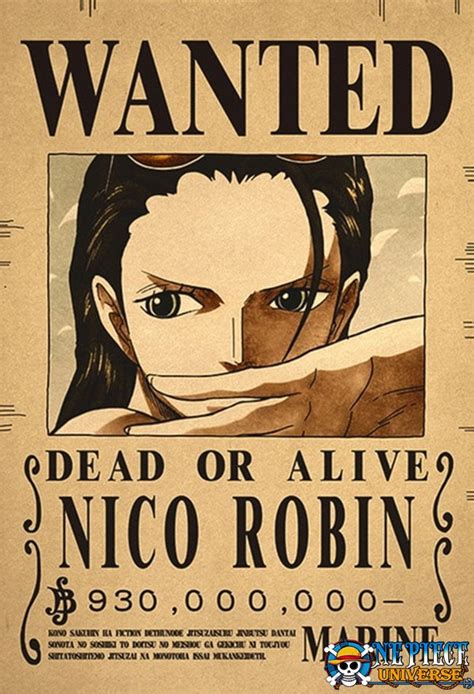 Nico Robin Wanted Poster 42CM Wall Decoration - Official One Piece Merch Collection 2024 - One ...