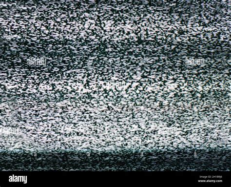 No signal TV. Glitch camera effect. Retro VHS background. Old video ...