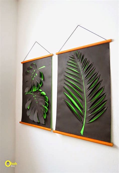 DIY Paper Leaf Wall Art - DIY Craft Projects