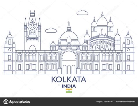 Kolkata City Skyline, India — Stock Vector © Romul-2009 #164690700