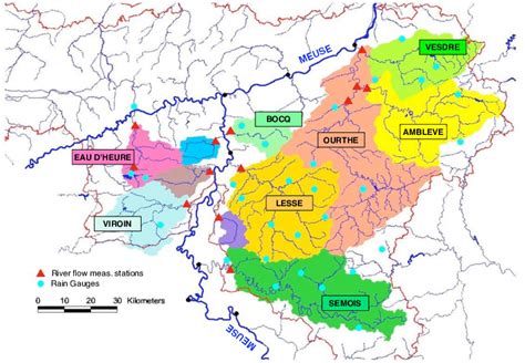 The Meuse river basin in Wallonia | Download Scientific Diagram