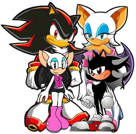 Shadouge Family | Sonic and shadow, Sonic fan art, Rouge the bat