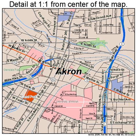 Downtown Akron Map