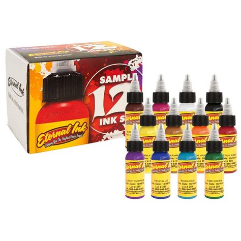 Eternal Ink Sample Colors 12 Piece Set | Ink, Mystical tattoos, Tattoo supplies