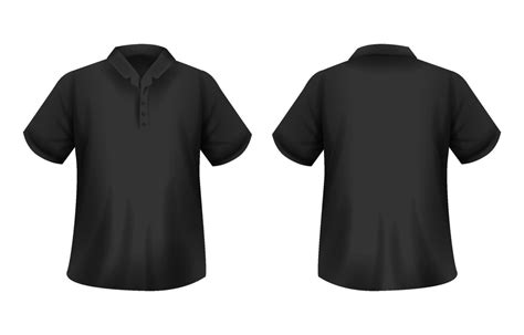 Mockup of Realistic Black Polo Shirt 23018527 Vector Art at Vecteezy