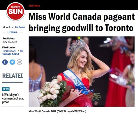 Miss World Canada Competition is in the news! – Miss World Canada ...