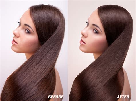 Retouching hair in Photoshop - remove stray hair