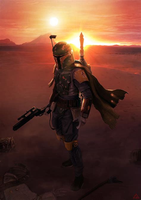 Concept Art World — Boba Fett and his Mandalorian armor by concept...