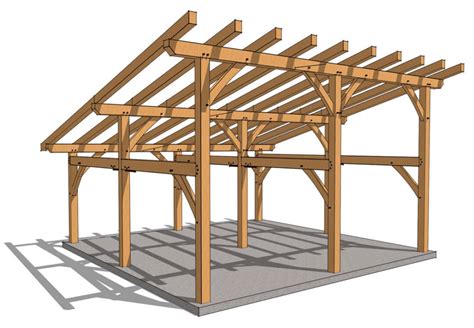 24×24 Shed Roof Plan - Timber Frame HQ