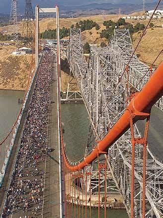 Carquinez Bridge (northern California) - aerial view | Bridge building ...