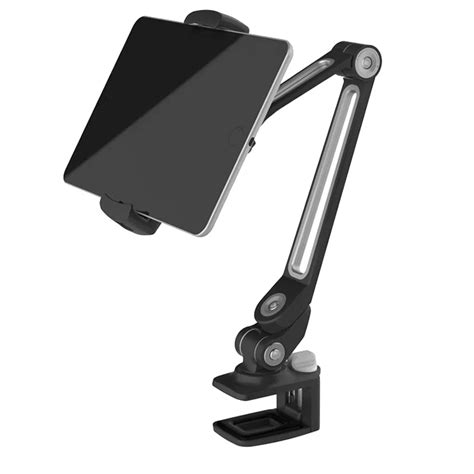 Aluminum Tablet Desk Bed Mount Lazy Stand Adjustable Cell Phone Long Arm Holder for iPad 4 2018 ...