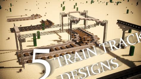 5 Ways to build Train Tracks in Minecraft - YouTube