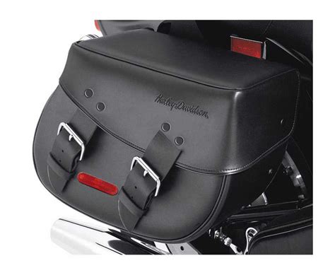 Harley-Davidson® Synthetic Leather Saddlebags Black Softail Models ...