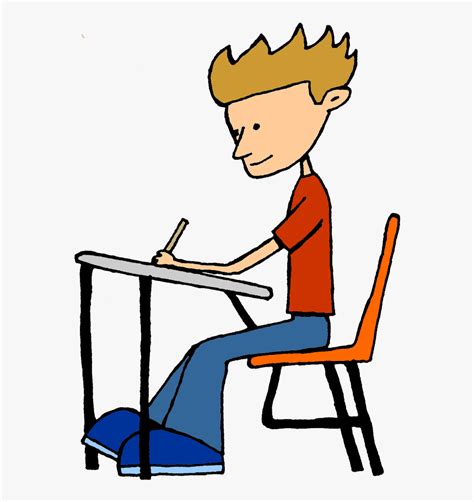 Sitting At Desk Clipart , Png Download - Student Clip Art, Transparent Png - kindpng