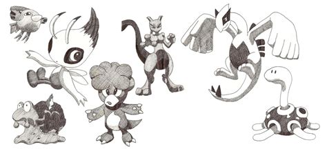 Pokemon Sketches by HappyEvil101 on DeviantArt