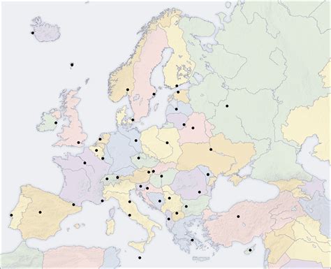 Europe Capitals Map • Mapsof.net