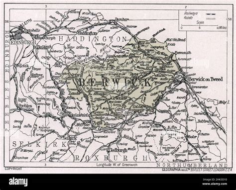 Berwickshire map hi-res stock photography and images - Alamy