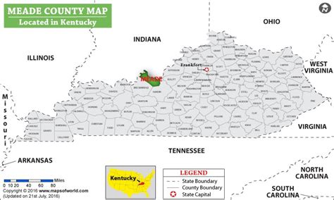 Meade County Map, Kentucky