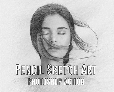 Photoshop Pencil Sketch Action Realistic Pencil Drawing - Etsy