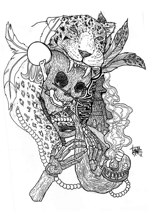 Aztec Skull Drawing at GetDrawings | Free download