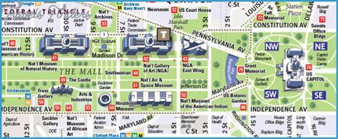 Washington Dc Map Of Museums - Map