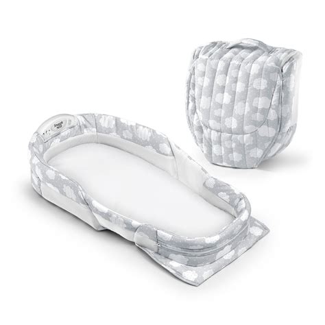 Baby Delight Snuggle Nest Harmony Infant Sleeper/Baby Bed with Incline Wedge | Silver Clouds ...